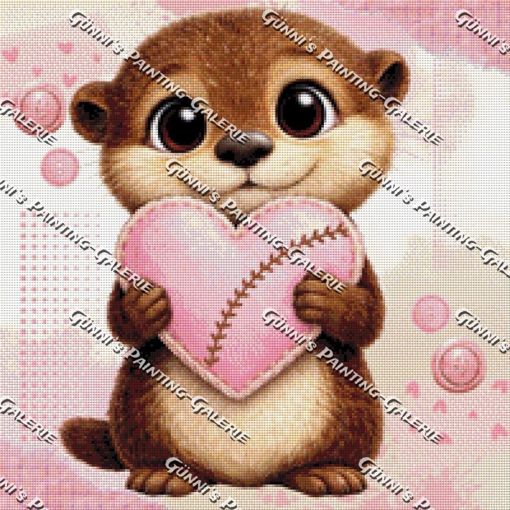 Fini der kleine Otter by LulanaCuties 50x50 100 Farben