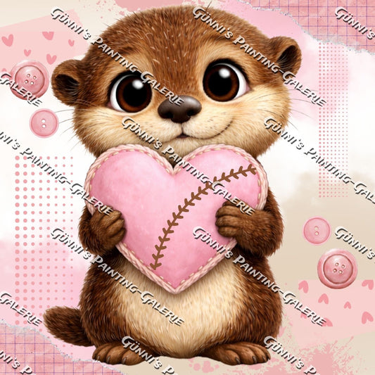 Fini der kleine Otter by LulanaCuties 50x50 100 Farben