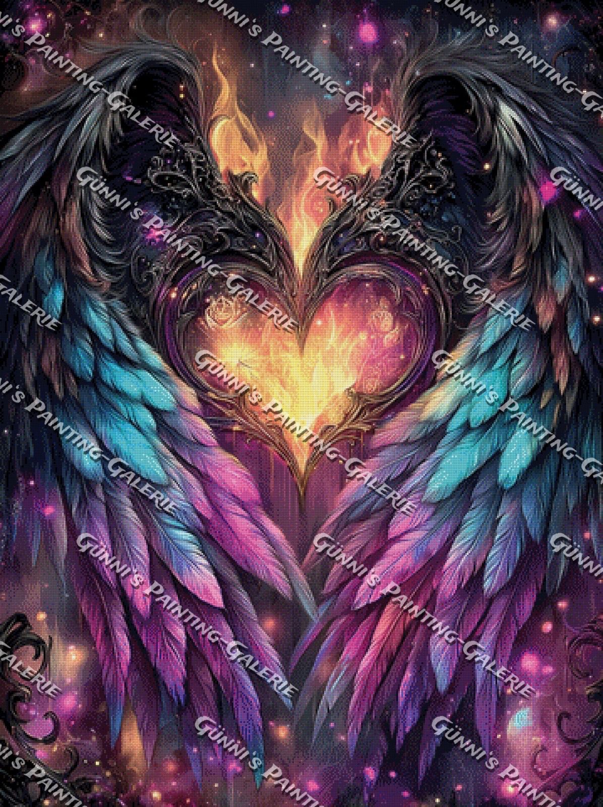 Flammenherz der Ewigkeit by Sweet_Loco_AI 90x120 300 Farben