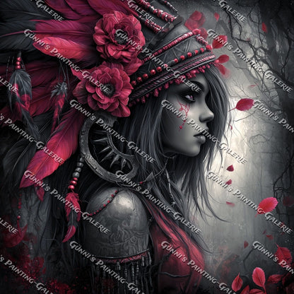 Whisper in Crimson - Die stille Königin by Sweet_Loco_AI 90x90 130 Farben
