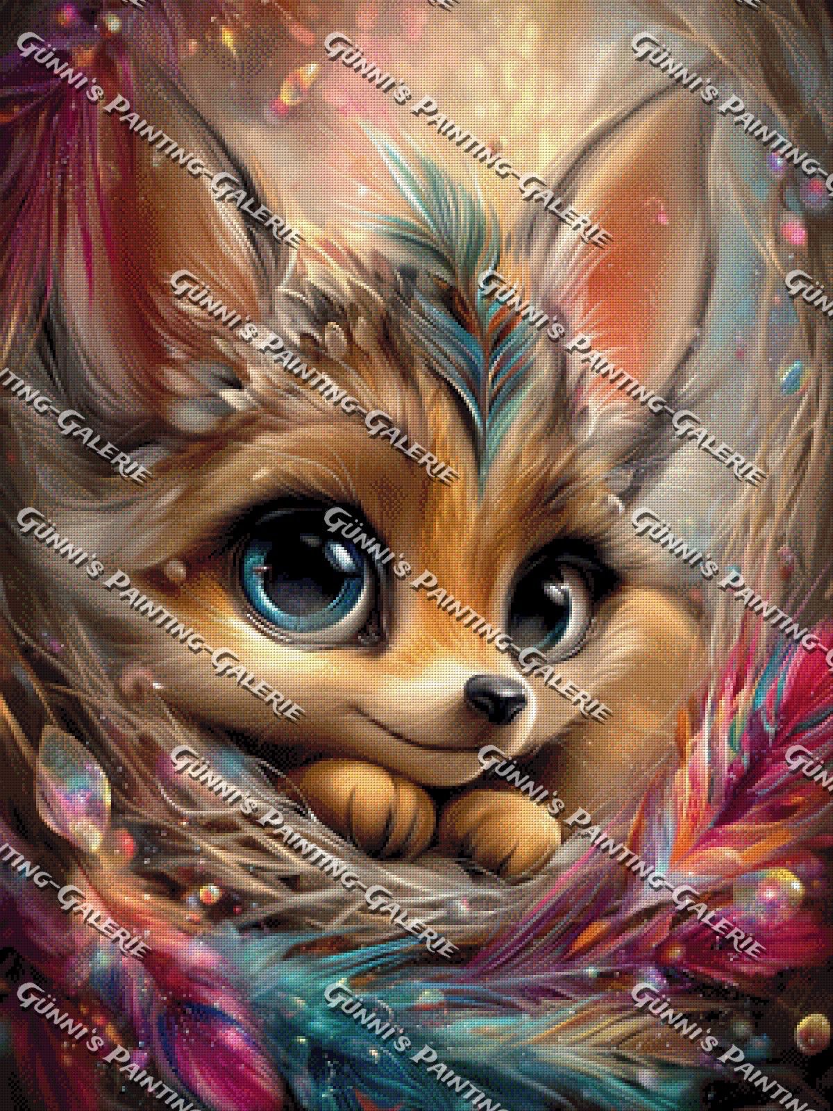 Fuchs im Federnest by Sweet_Loco_AI 75x100 290 Farben