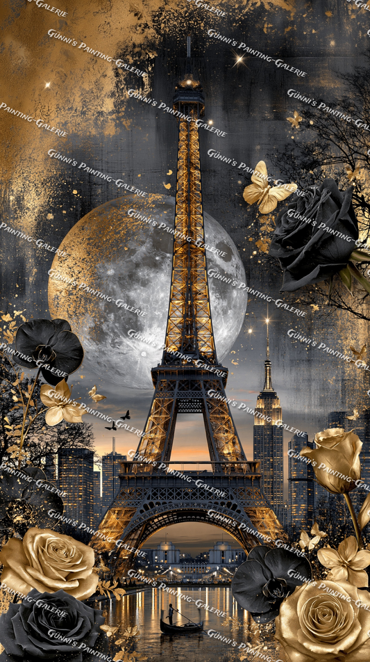 Goldene Nächte in Paris by QN 70x125 140 Farben