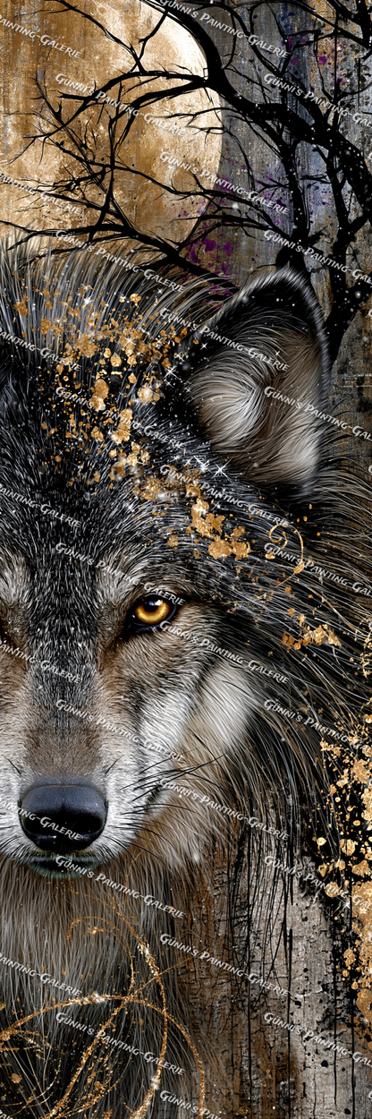 Goldener Wolfsblick by QN 40x120 135 Farben