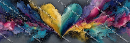 Kosmischer Herzschlag by QN 150x50 285 Farben