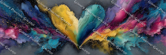 Kosmischer Herzschlag by QN 150x50 285 Farben