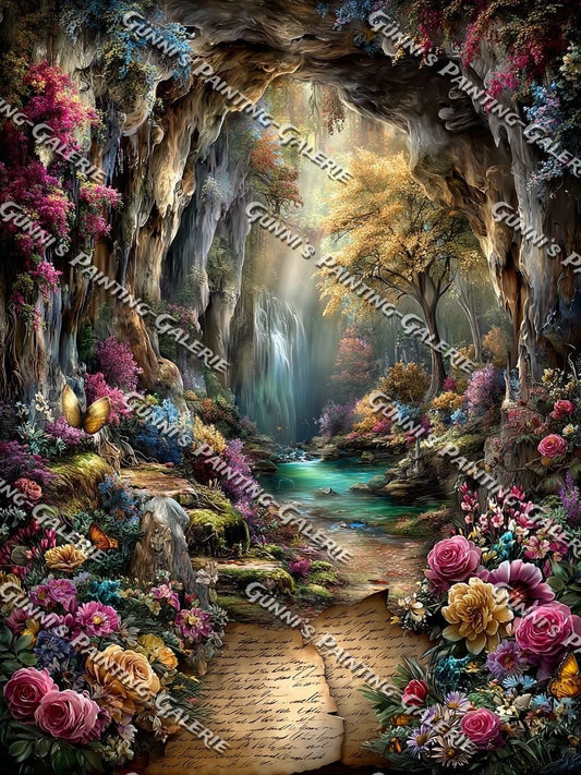 Vintage - Die Höhle der tausend Geschichten by Andy‘s_AI_Art 90x120 270 Farben