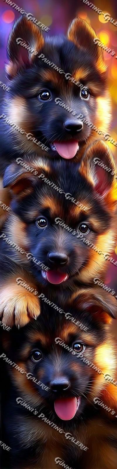 Kleine Pfoten, große Herzen by illumaris KI_Art 30x120 200 Farben