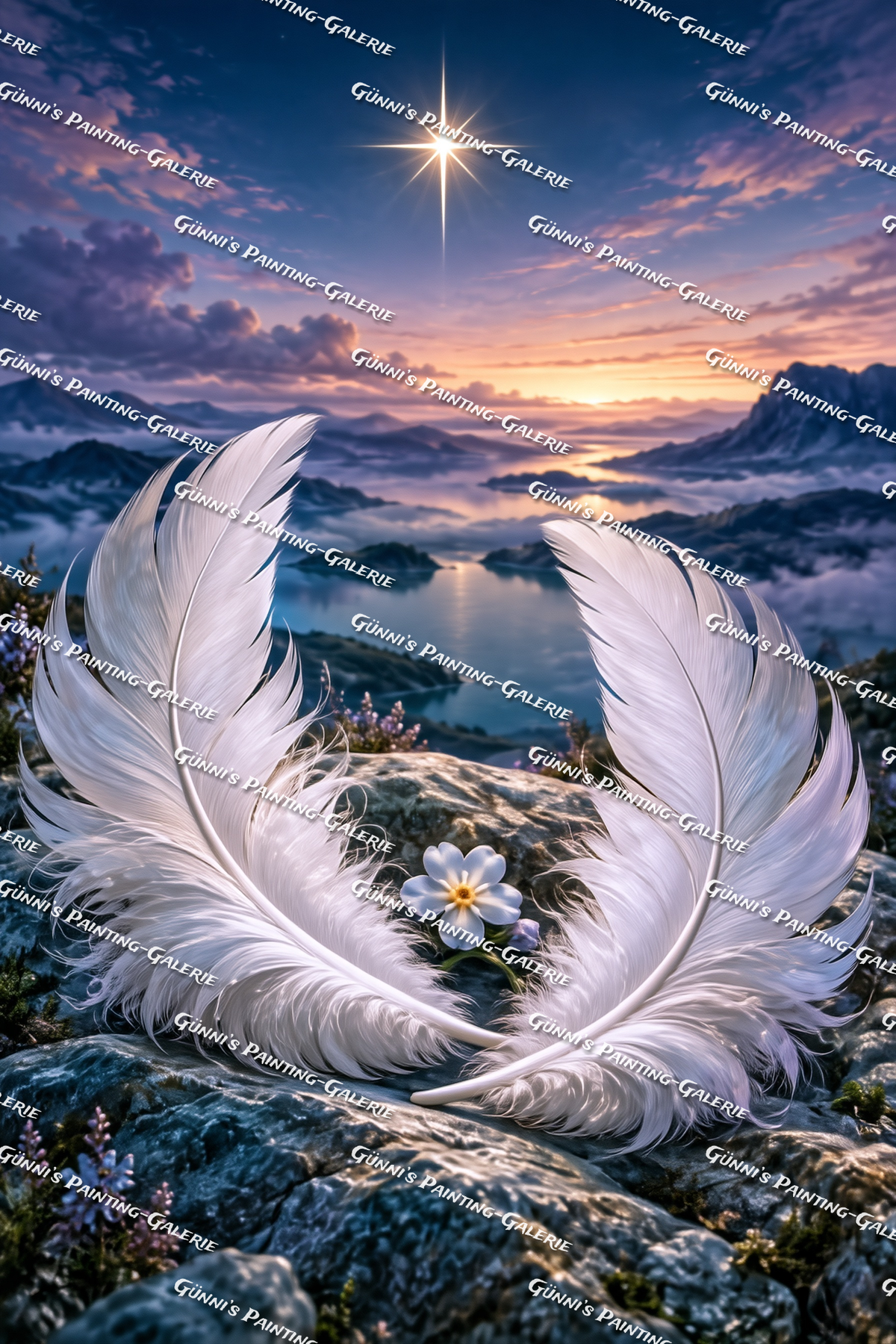 In Engelsflügel geborgen by illumaris KI_Art 80x120 180 Farben
