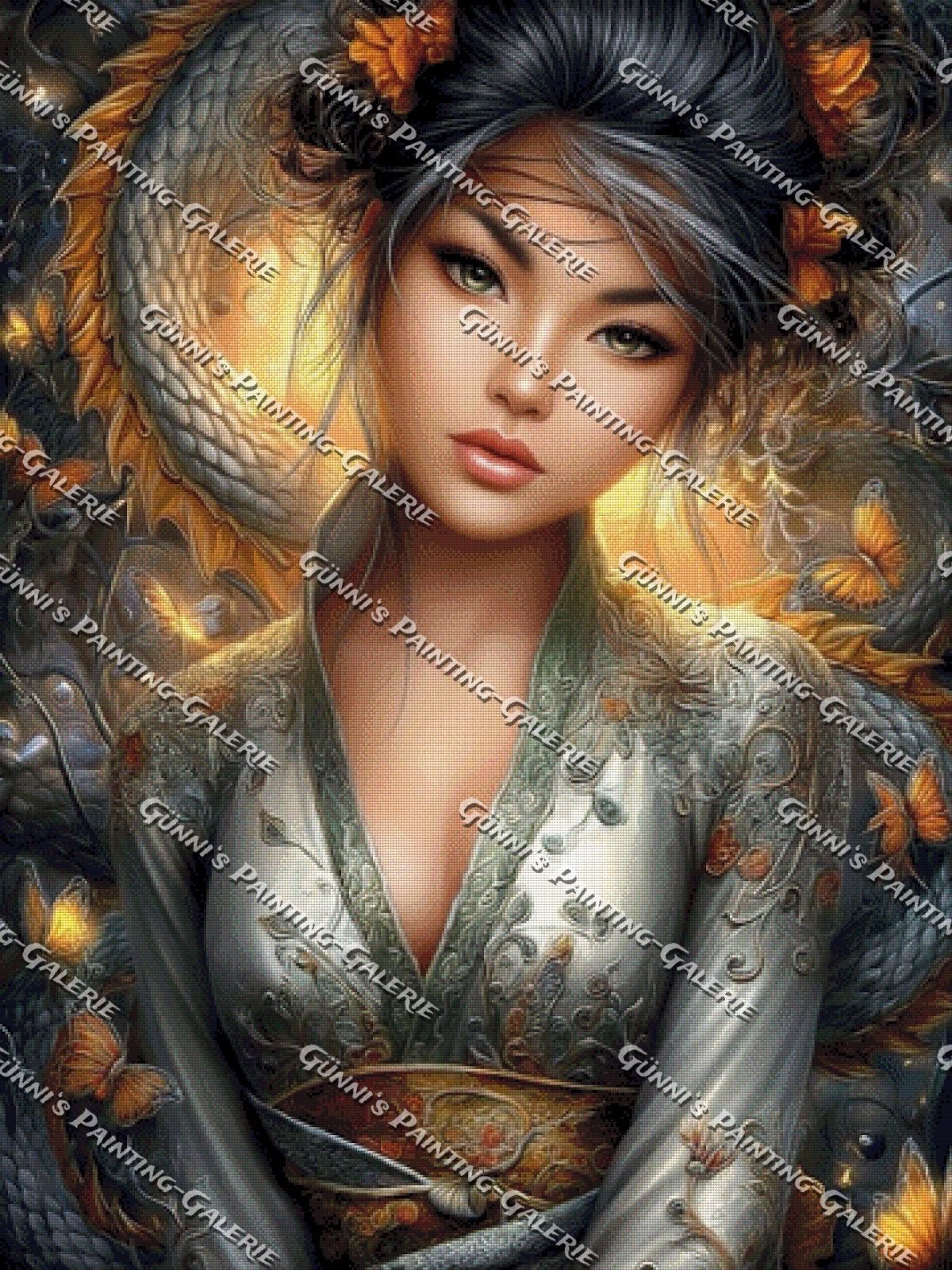 Erbin des Drachenherzens by illumaris KI_Art 90x120 215 Farben