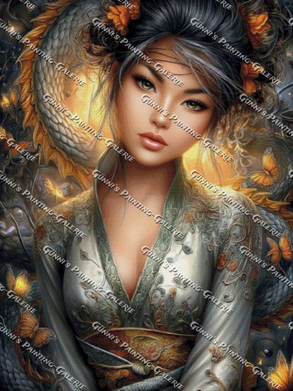Erbin des Drachenherzens by illumaris KI_Art 90x120 215 Farben