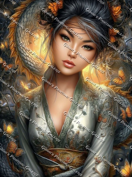 Erbin des Drachenherzens by illumaris KI_Art 90x120 215 Farben