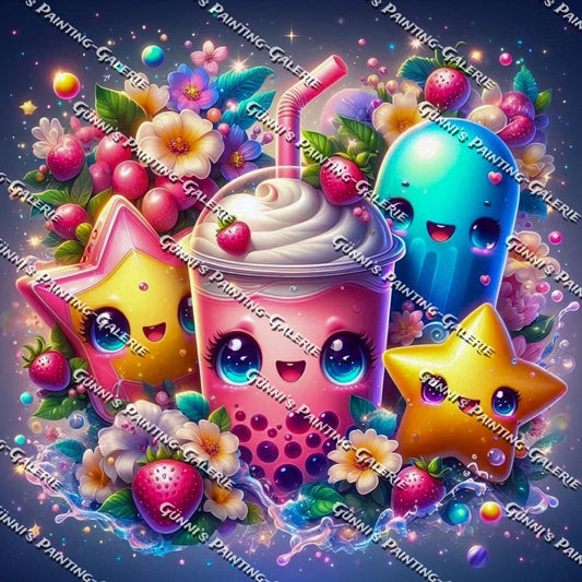 Kawaii Bubble Dream by Andastra_DP 90x90 415 Farben