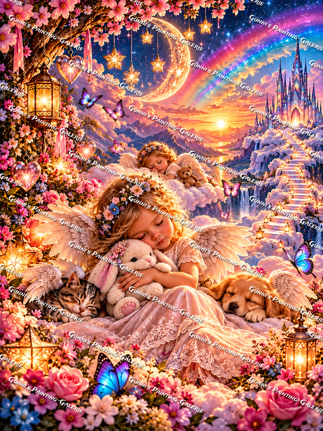 Kleine Engel im Paradies by Andy‘s_AI_Art 90x120 280 Farben