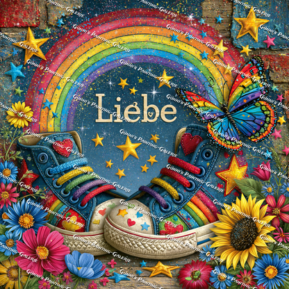 Kleine Schuhe, unendliche Liebe by QN 90x90 285 Farben