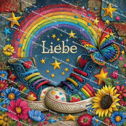 Kleine Schuhe, unendliche Liebe by QN 90x90 285 Farben