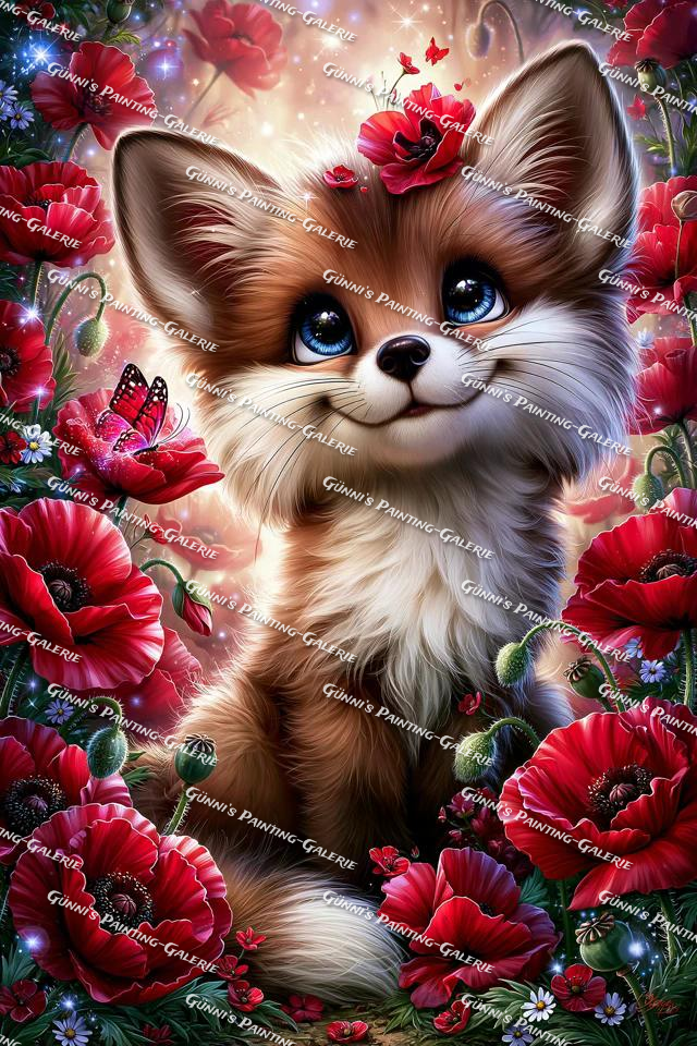 Kleiner Fuchs, großes Glück by illumaris KI_Art 70x105 275 Farben