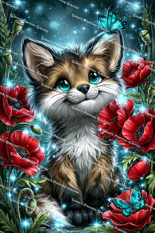 Kleiner Hüter der Blütenmagie by illumaris KI_Art 80x120 285 Farben