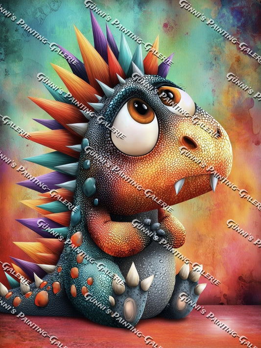 Little Rainbow Rex by QN 75x100 310 Farben