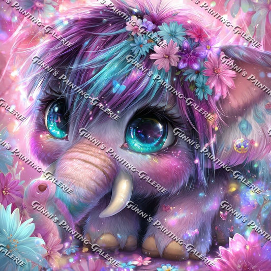Lumi das Lichtermammut by Elly_A.I. 80x80 234 Farben