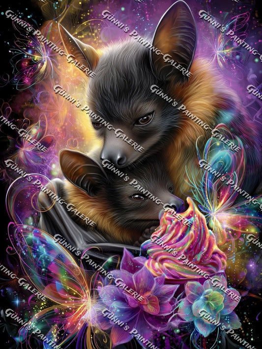 Magische Fledermausliebe by Sweet_Loco_AI 90x120 330 Farben