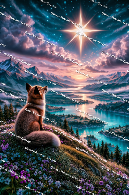 Mein Stern am Horizont by illumaris KI_Art 80x120 270 Farben