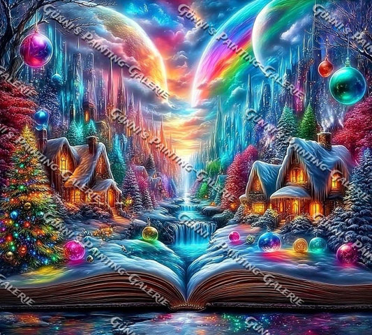 Winterzauber aus dem Buch der Träume by Andy‘s_AI_Art 100x90 425 Farben