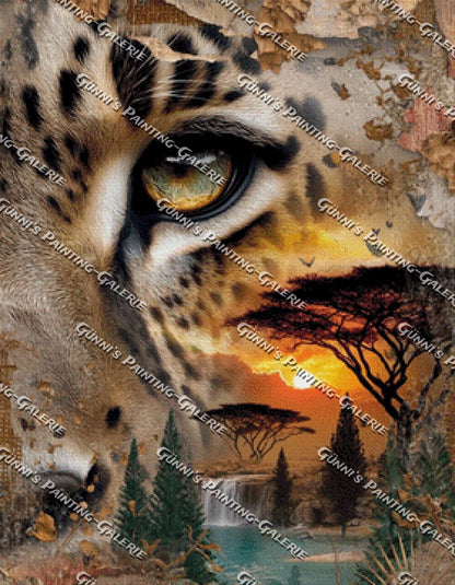Das Auge der Savanne by Elly_A.I. 70x90 205 Farbe