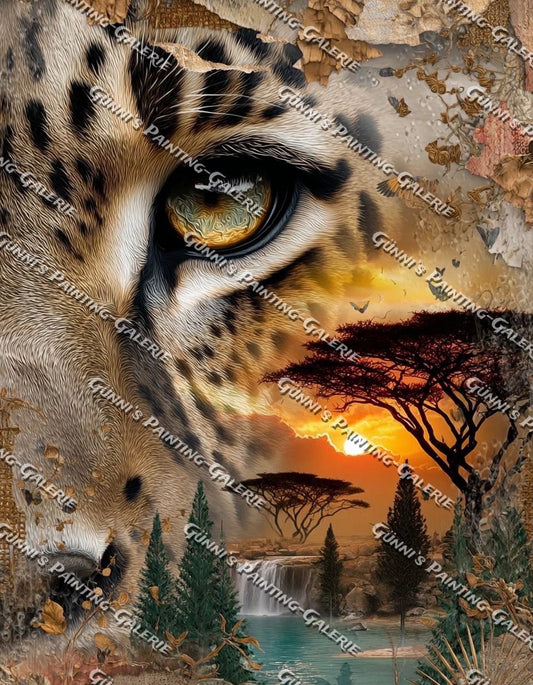 Das Auge der Savanne by Elly_A.I. 70x90 205 Farbe
