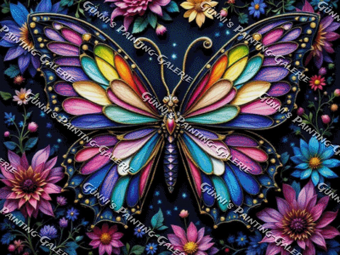 Schmetterling der tausend Farben by QN 100x75 340 Farben