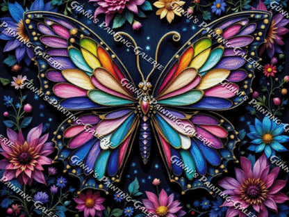 Schmetterling der tausend Farben by QN 100x75 340 Farben