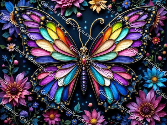 Schmetterling der tausend Farben by QN 100x75 340 Farben