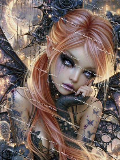 Schwarze Sehnsucht by Sweet_Loco_AI 90x120 170 Farben