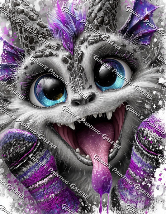Sockenmonster by Sweet_Loco_AI 70x90 150 Farben