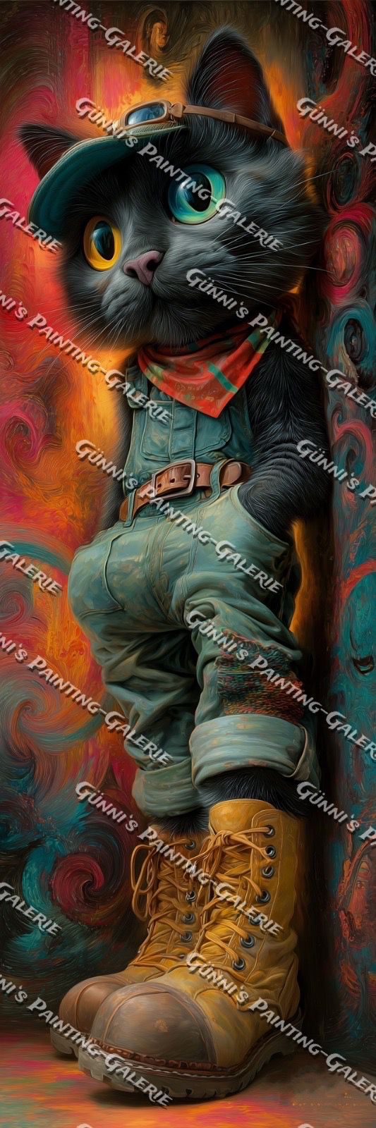 Der Straßenkater by QN 40x120 200 Farben