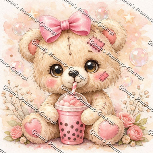 Kuschelbär mit Herz by LulanaCuties 50x50 90 Farben
