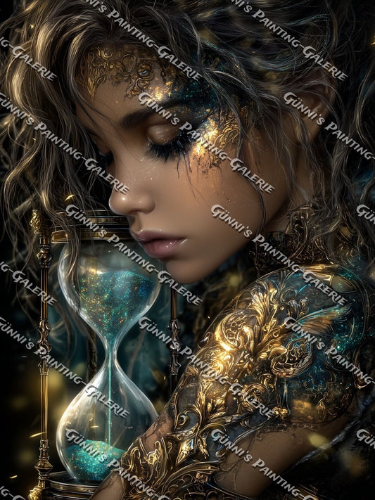 Die Träumerin der Zeit by Sweet_Loco_AI 90x120 184 Farben