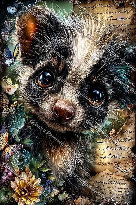 Vintage - Stinktier by Andy‘s_AI_Art 60x90 270 Farben
