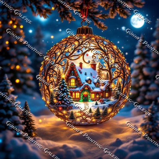 Die Weihnachtskugel by QN 90x90 300 Farben