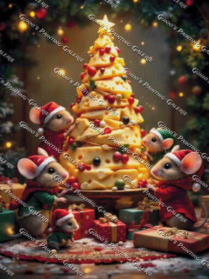 Weihnachtszauber im Mäusehaus by QN 75x100 220 Farben