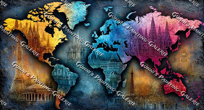 Welt in Farben by Elly_A.I 130x70 380 Farben