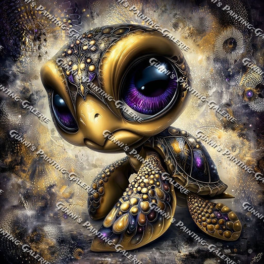 Die Magie des goldenen Wesens by illumaris KI_Art 60x60 100 Farben