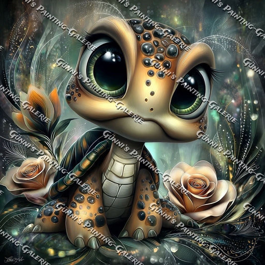 Die kleine Hüterin des stillen Waldes by illumaris KI_Art 60x60 110 Farben