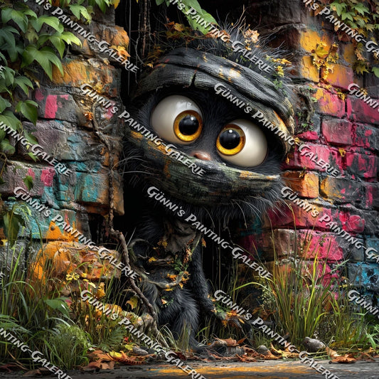 Das kleine Geheimnis der bunten Ruine by QN 60x60 120 Farben
