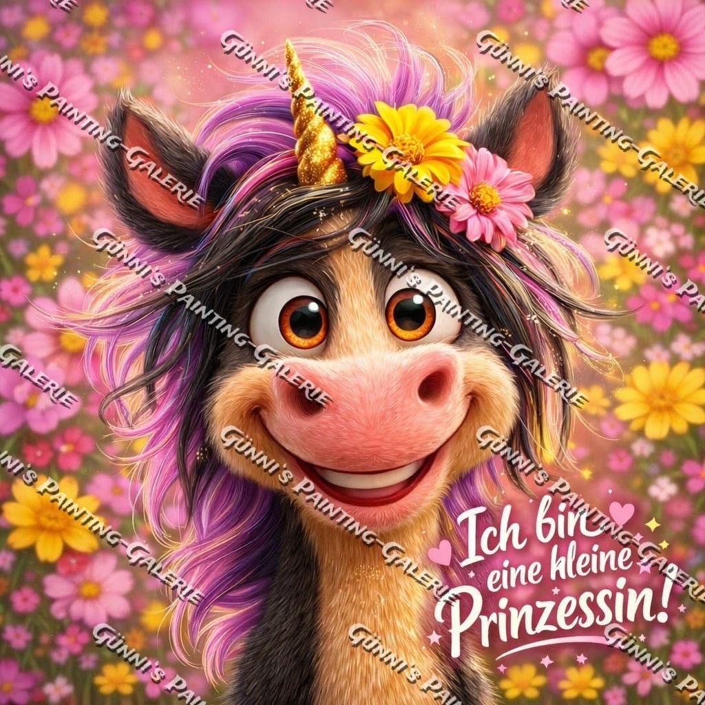 Ich bin eine kleine Prinzessin by QN 60x60 120 Farben
