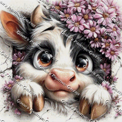 Kleines Herz, große Augen by illumaris KI_Art 50x50 110 Farben