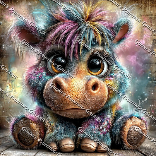 Das kleine Hippoherz by Andy‘s_AI_Art 60x60 120 Farben