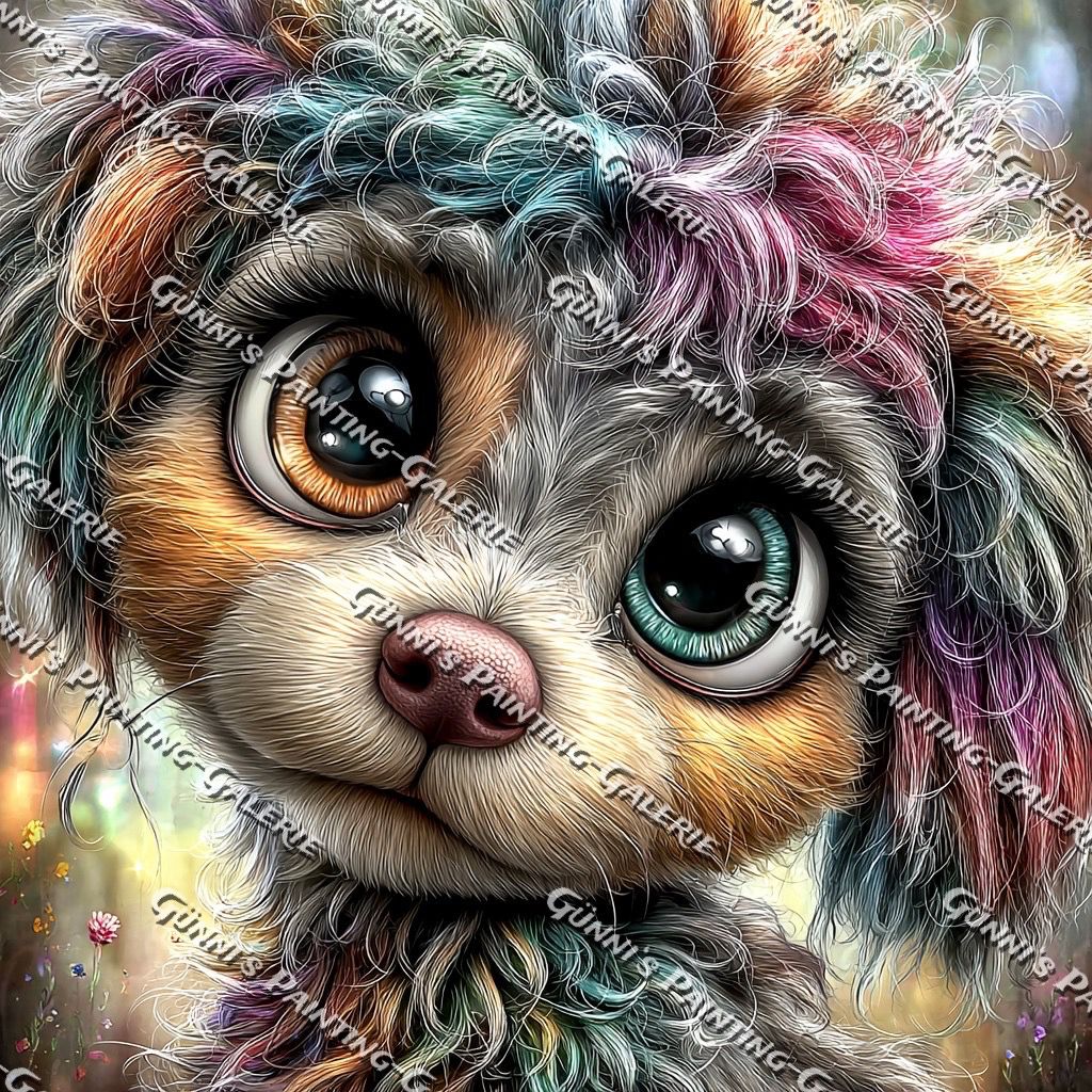 Bunte Seele auf vier Pfoten by Andy‘s_AI_Art 50x50 110 Farben