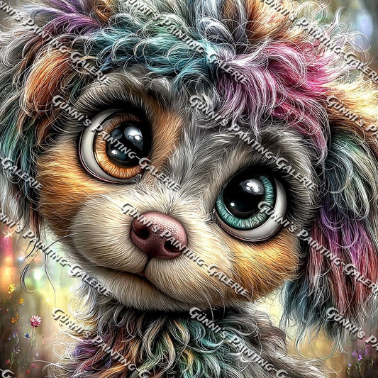 Bunte Seele auf vier Pfoten by Andy‘s_AI_Art 50x50 110 Farben