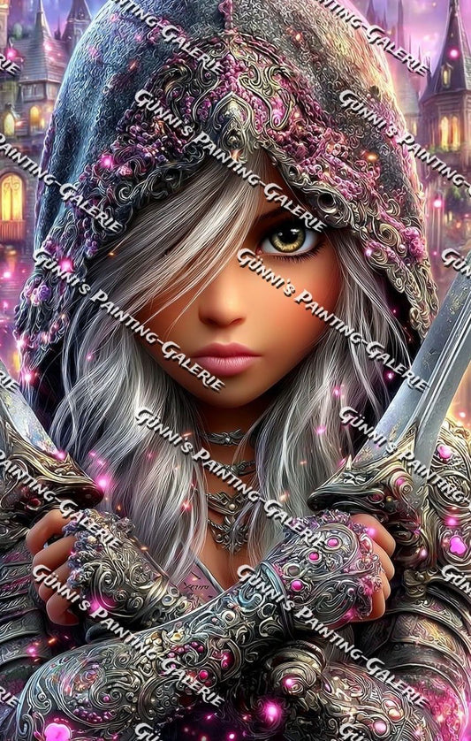 Die verborgene Kriegerin by Andy‘s_AI_Art 70x110 270 Farben