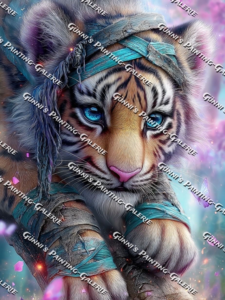 Der Geist des Tigers by Elly_A.I. 75x100 230 Farben